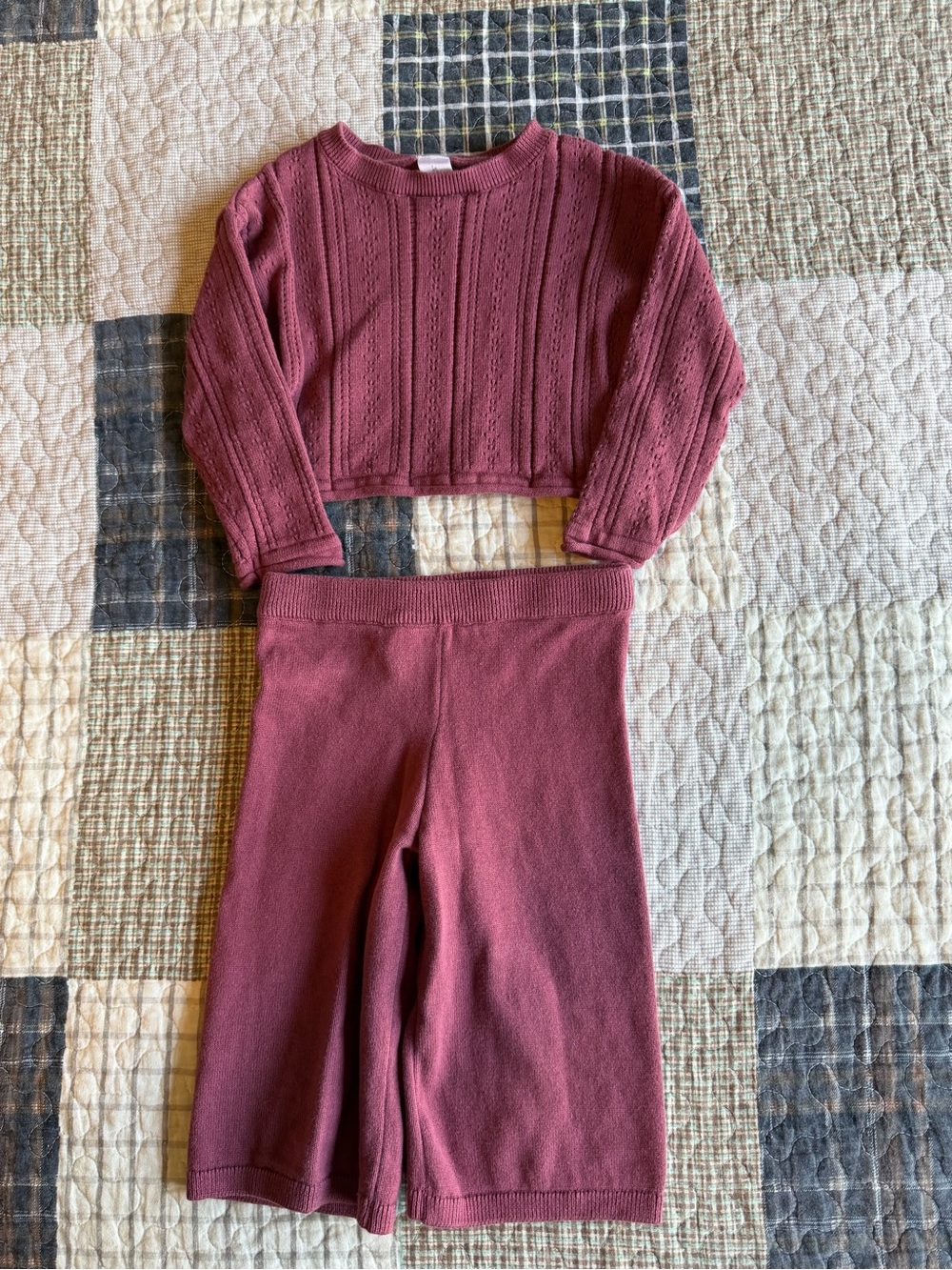 Gerber Girls Knit Two-Piece Set - Dusty Rose